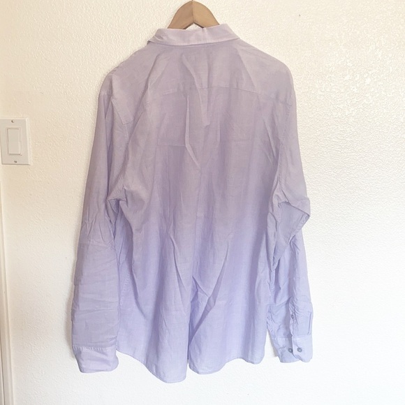 Marc Anthony Slim Fit Light Purple Lavender Long Sleeve Button Front Shirt - Picture 8 of 9